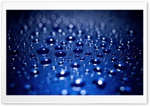Drops On Blue Background