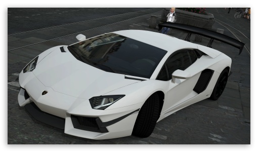 Download Lamborghini Aventador LP700-4 White UltraHD Wallpaper