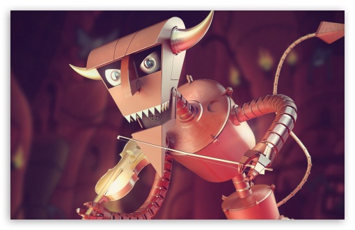 Download Devil Robot UltraHD Wallpaper