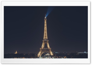 Eiffel Tower at Night, Paris,...