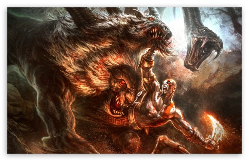 Download God of War III Art UltraHD Wallpaper