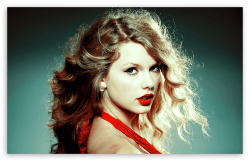Download Taylor Swift in Red Dress UltraHD Wallpaper