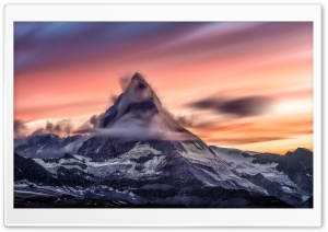 Matterhorn mountain at Sunset