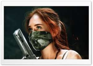 Lara Croft with Mask