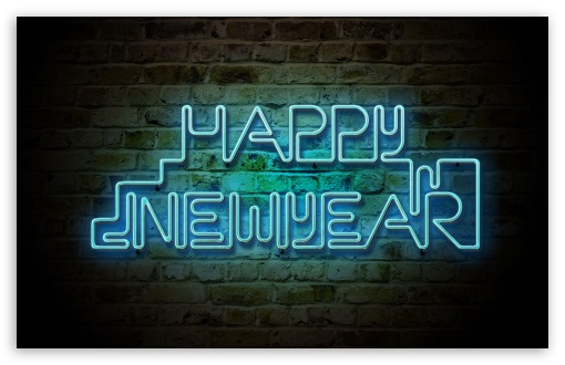 Download Happy New Year 2013 - Neon UltraHD Wallpaper