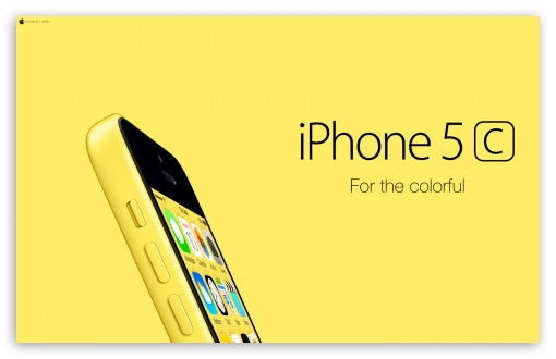 Download iPhone 5C Yellow For Colorful UltraHD Wallpaper
