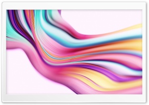 Colorful Abstract Wave White...