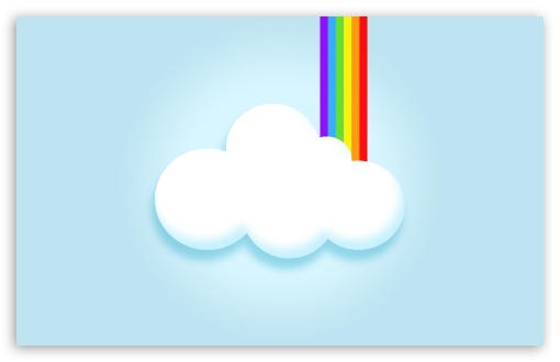 Download Cloud and Rainbow Creative UltraHD Wallpaper