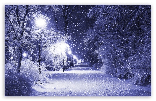 Download Winter Night UltraHD Wallpaper