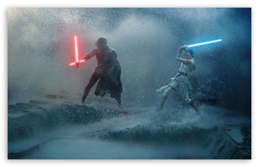 Download Star Wars The Rise of Skywalker Kylo vs Rey UltraHD Wallpaper