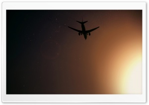 Plane Flying At Night