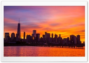 New York City Skyline Sunrise