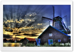 HDR Sunrise Windmill