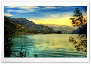 Beautiful Mountains Lake, HDR