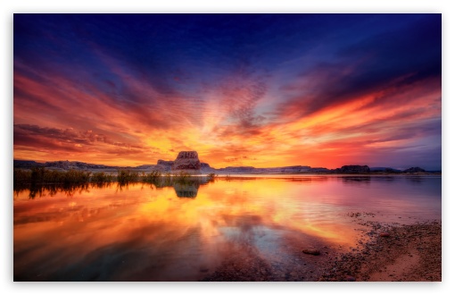 Download Sunset Reflection UltraHD Wallpaper