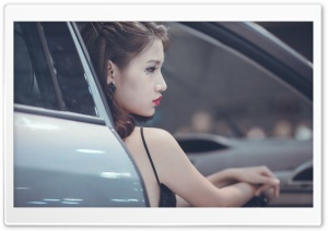 Glamour Female Model, Car,...