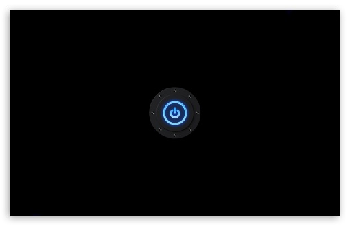 Download Blue Power Button UltraHD Wallpaper