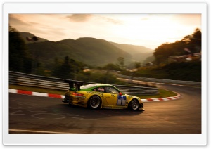 Porsche On Race Track