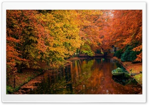 Lake In Autumn Landscape