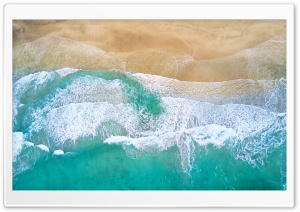 Beautiful Beach Waves Drone...