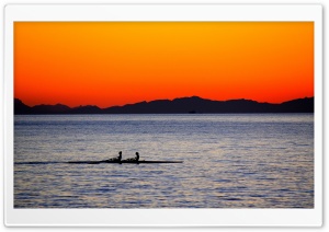 Kayaking, Sunset