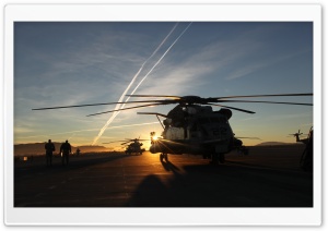 Helicopters In The Sunset
