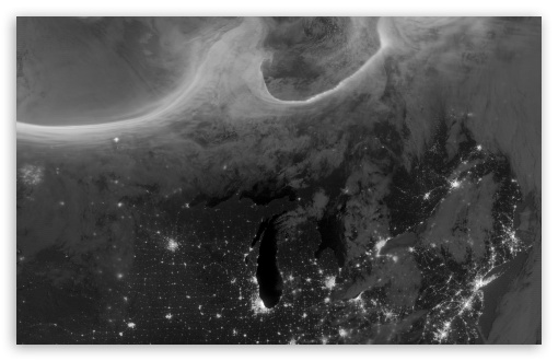 Download Auroras over North America as Seen from Space UltraHD