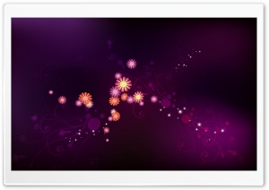 Abstract Purple Flowers