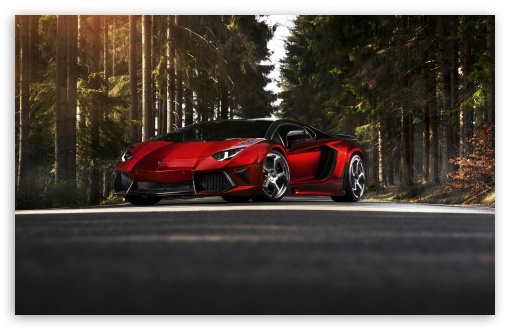 Download Lamborghini Aventador LP 700 4 Forest UltraHD Wallpaper