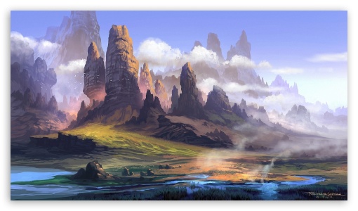 Download Landscape Painting UltraHD Wallpaper