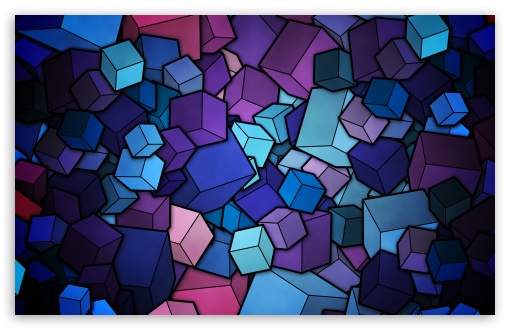 Download Blue Cubes UltraHD Wallpaper
