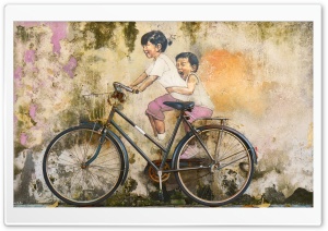 Kids Bicycle a Riding...
