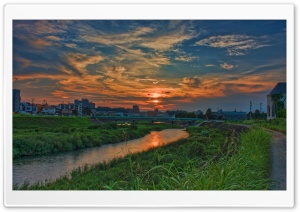 Oto River at Sunset