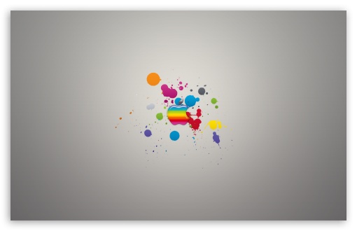 Download Colorful Splash Apple UltraHD Wallpaper