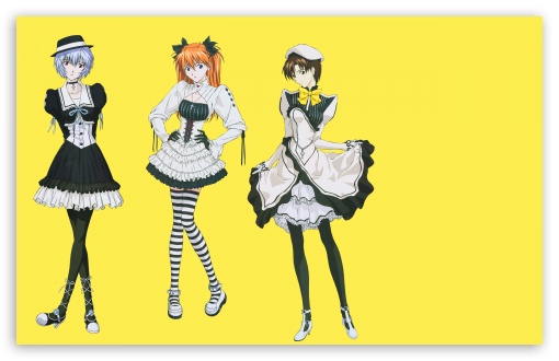 Download Rei Ayanami, Asuka Langley Soryu And Maya Ibuki UltraHD Wallpaper