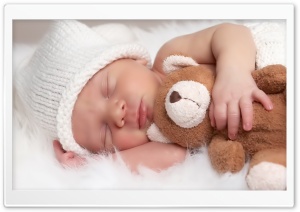 Cute Baby With Teddy Bear