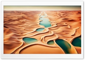 Golden Desert, Water, Digital...
