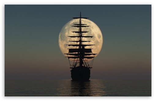 Download Sailing by Moonlight UltraHD Wallpaper