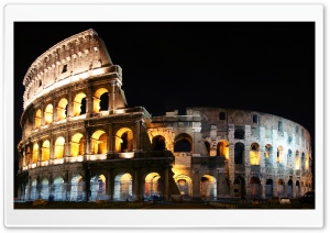 Lighted Colosseum