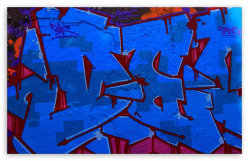 Download Blue Graffitti UltraHD Wallpaper