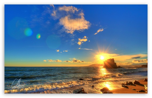 Download Summer Sunset Scene UltraHD Wallpaper