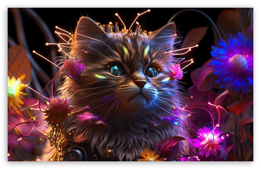 Download Kitten Art UltraHD Wallpaper