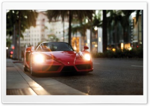 Red Ferrari Enzo Sports Car