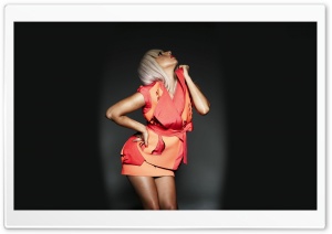 Lady Gaga In Red Dress