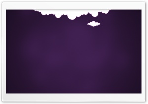 2 Clouds And Purple Background