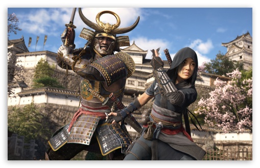 Download Assassins Creed Shadows, Yasuke, Naoe, Video... UltraHD Wallpaper