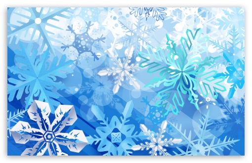 Download Beautiful Snowflakes New Year UltraHD Wallpaper