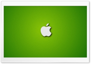 Apple Logo on Noisy Green...