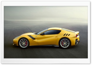 Yellow Ferrari F12 Sports Car