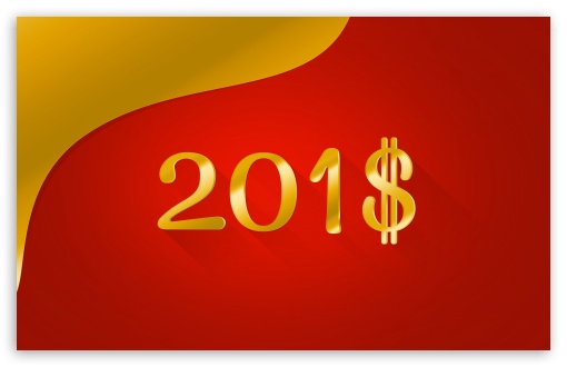 Download 2018 New Year Dollars UltraHD Wallpaper